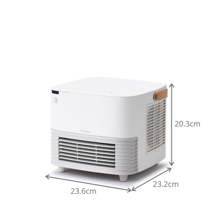 siroca スタンド式電気ヒーター siroca 静音大風量セラミックヒーター ポカ CUBE 人感センサー付き W23
