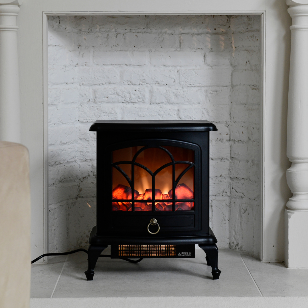 QVCジャパン 電気ヒーター 暖炉風デザイン ラージ