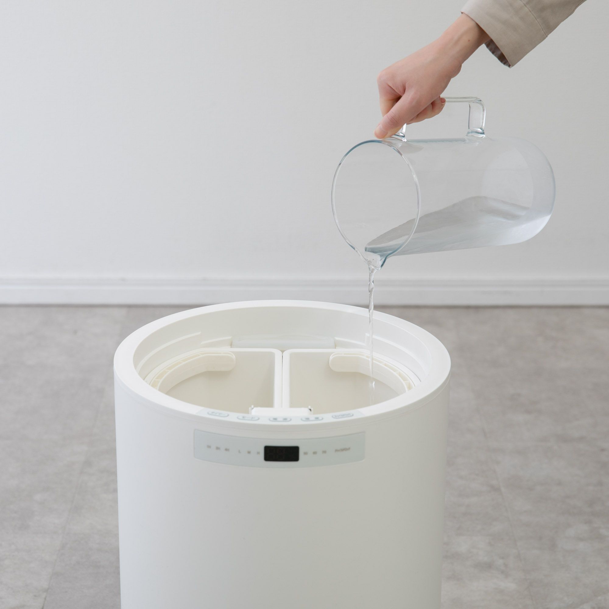加湿器おすすめモデル、スチームファン式加湿器 上部給可能 大容量タイプ