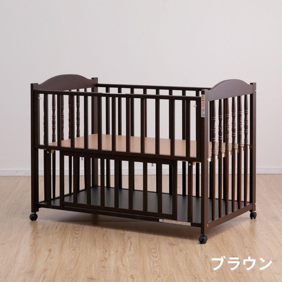 石崎家具 エリーゼ ベビーベッド レギュラーサイズ 幅124.8×奥行77.3