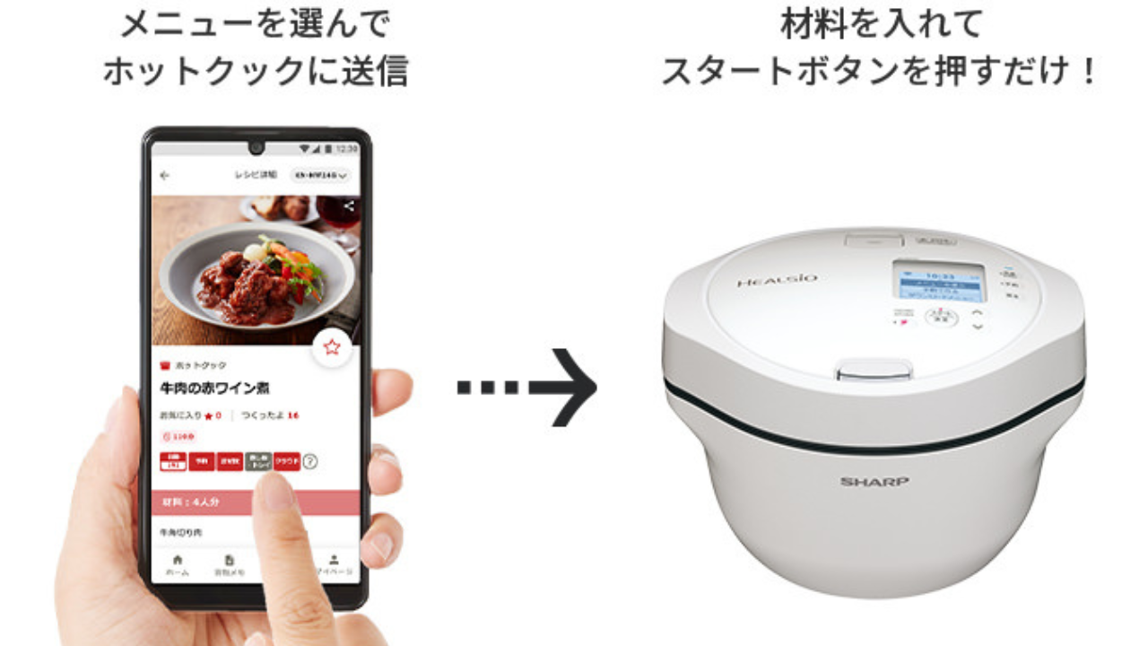 SHARP - シャープヘルシオ　ホットクック1.6L Amazon | シャープ ヘルシオ ホットクック 電気調理鍋 無水鍋