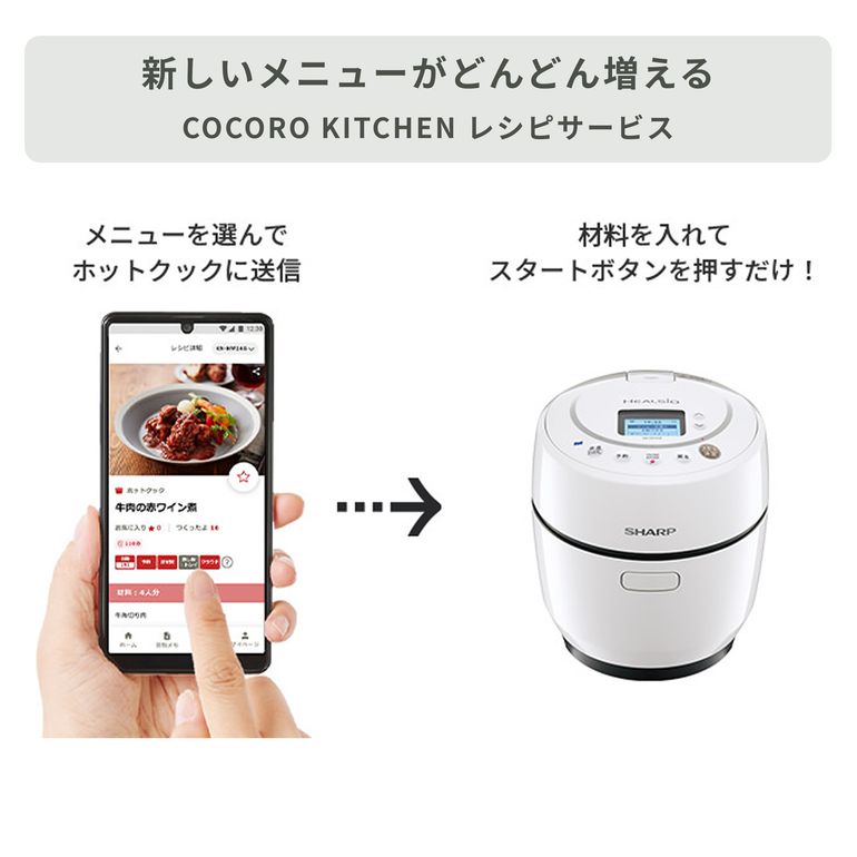 SHARP (シャープ) 自動調理鍋 ヘルシオ ホットクック 1.6Lタイプ KN