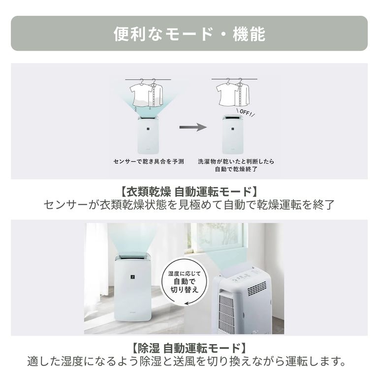 SHARP (シャープ) プラズマクラスター 冷風・衣類乾燥除湿機 型番