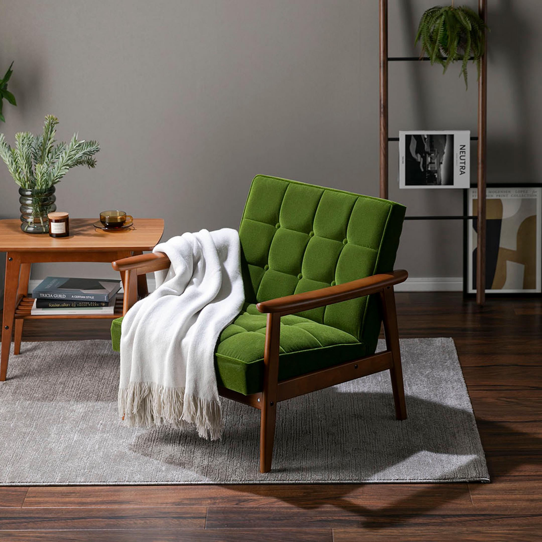 カリモク60 Kチェア 1シーター モケットグリーン karimoku60