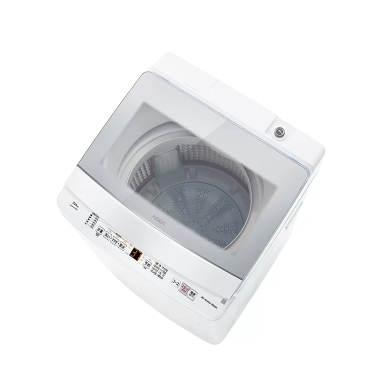 AQUA（アクア）全自動洗濯機 7kg クリアガラストップモデル 型番