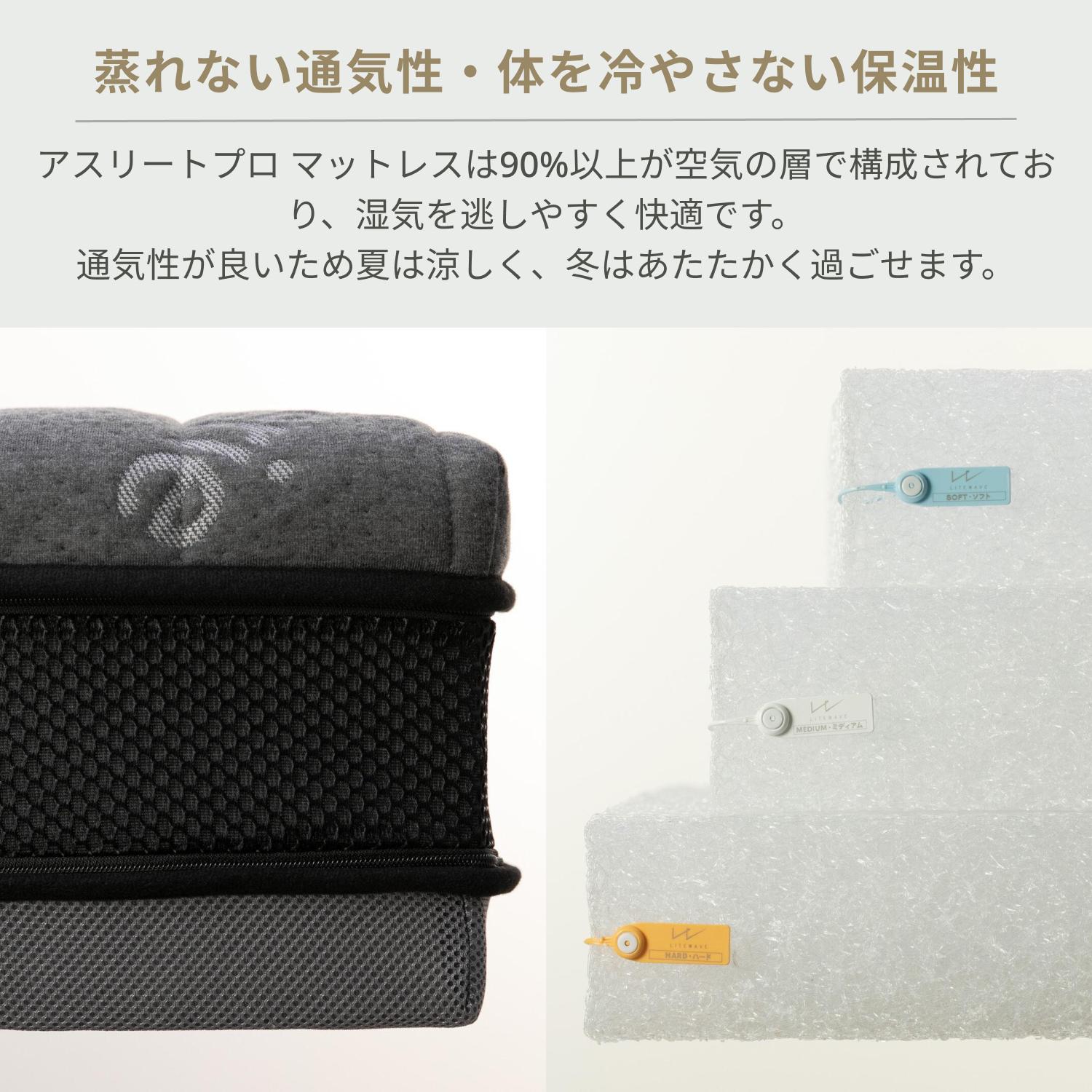 リテリー アスリートプロ マットレス23 シングル Literie Amazon.co.jp: リテリー 日本製 硬さを自由に変えられる