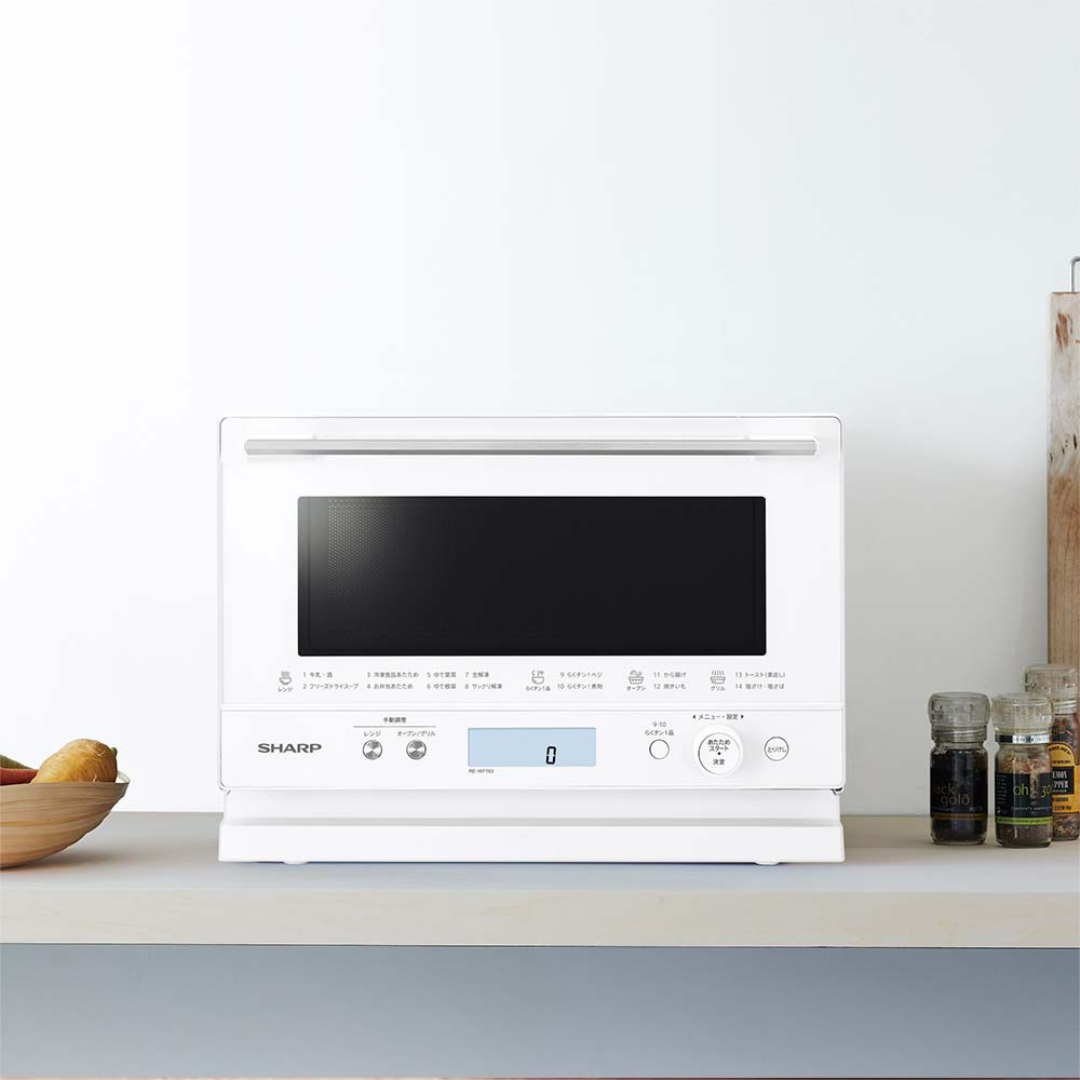 掃除がしやすい電子レンジ　SHARP コンパクトオーブンレンジ