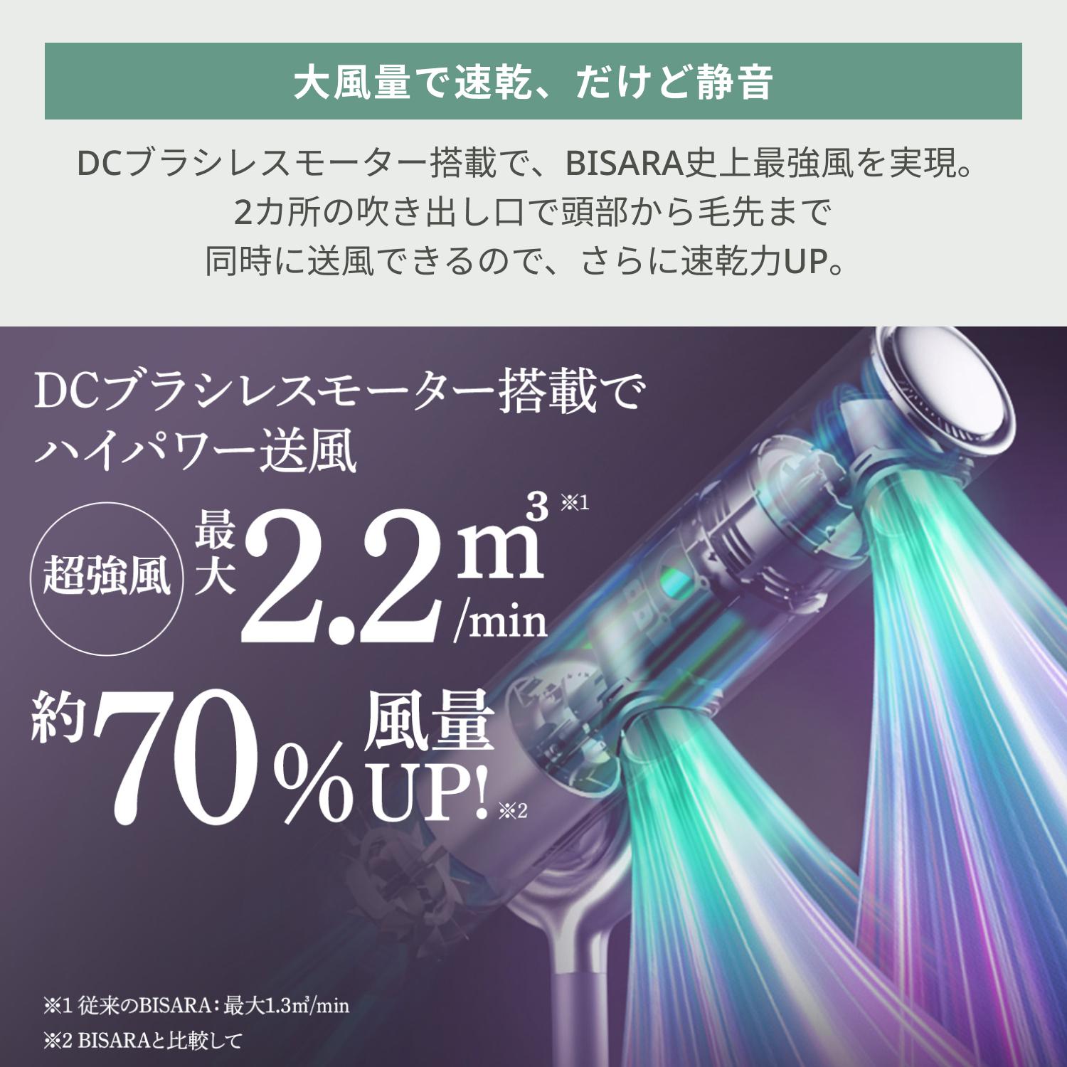 ヘアドライヤー BISARA with plus QUADS ハンズフリースタンドヘアドライヤー BISARA with plus