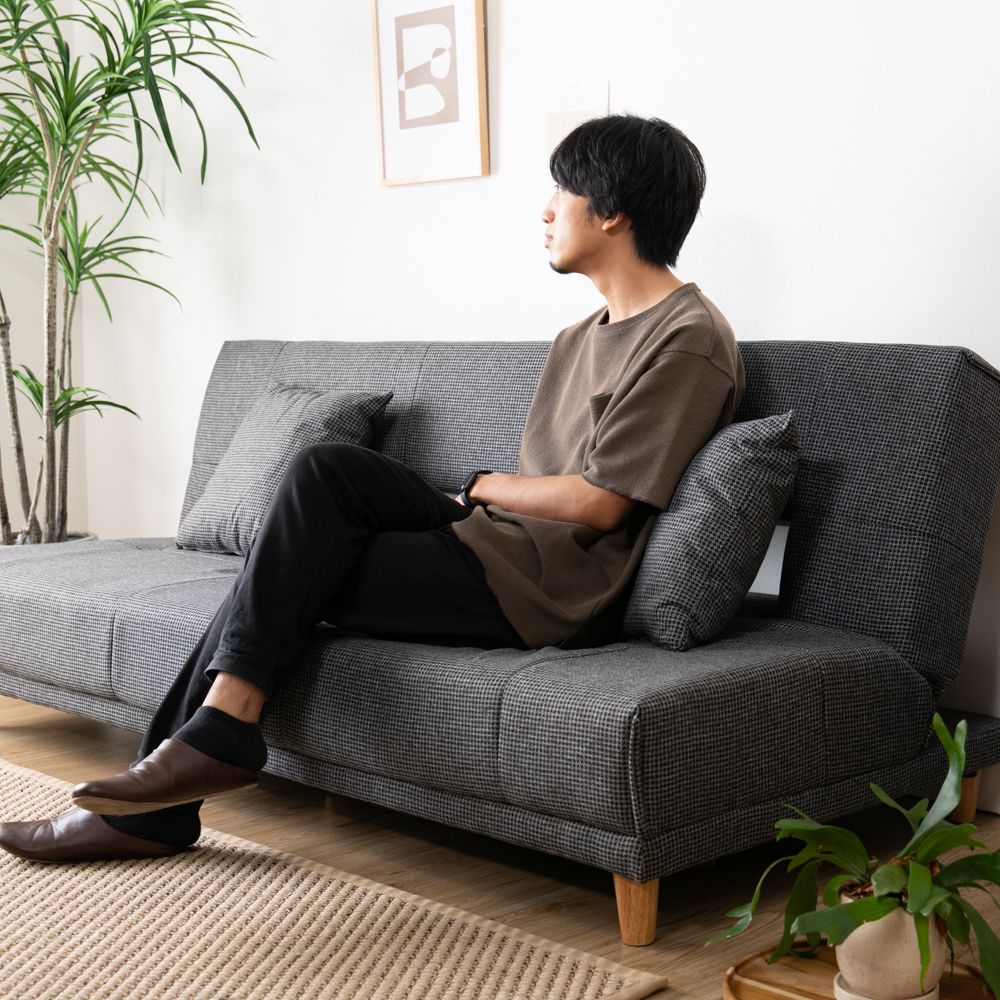 折り目がないから心地よいアーク ソファベッド