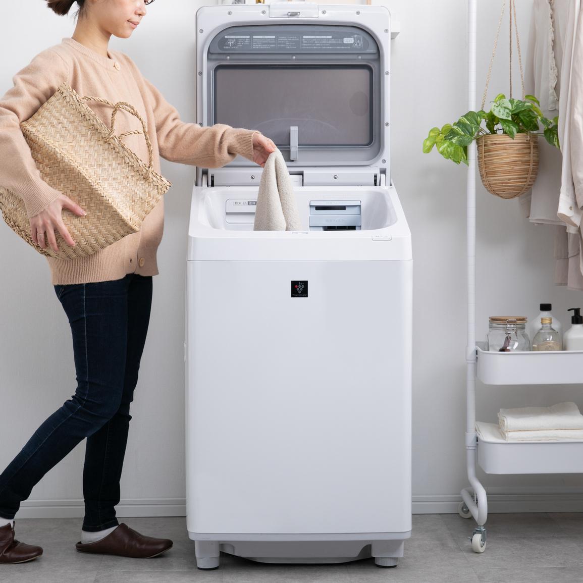 縦型洗濯機の使い方⑤　洗濯が終わったらすぐに取り出す
