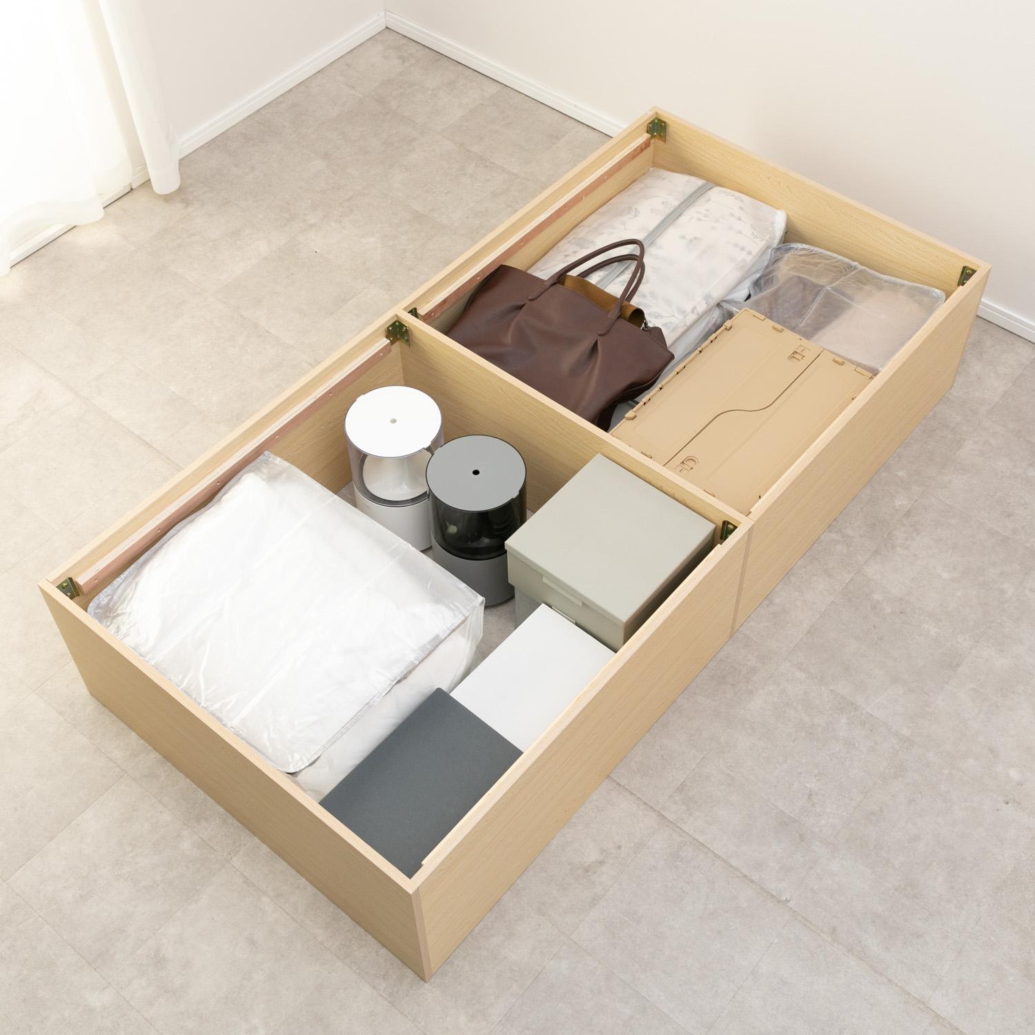 ヘッドレス 大容量収納ベッドフレーム シングルのレンタル・サブスク