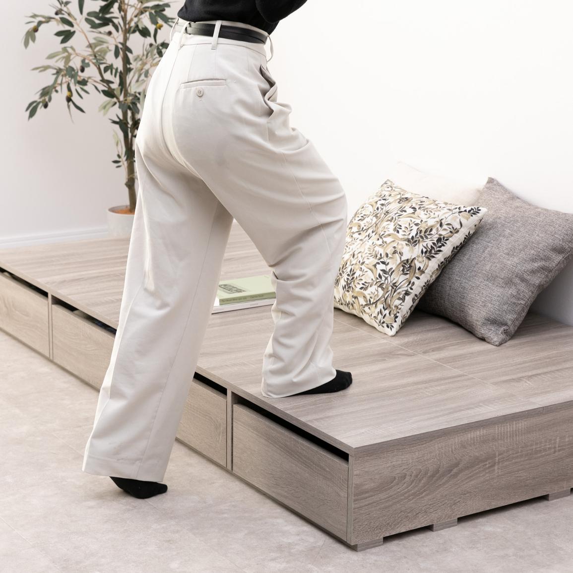 収納付きなのに高さ20cmのロータイプ