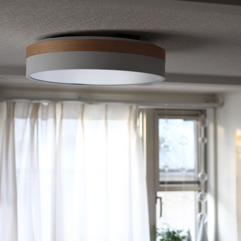 Olika 2トーン LEDシーリングライト 調光・調色機能付き Φ50 H11.5 cm