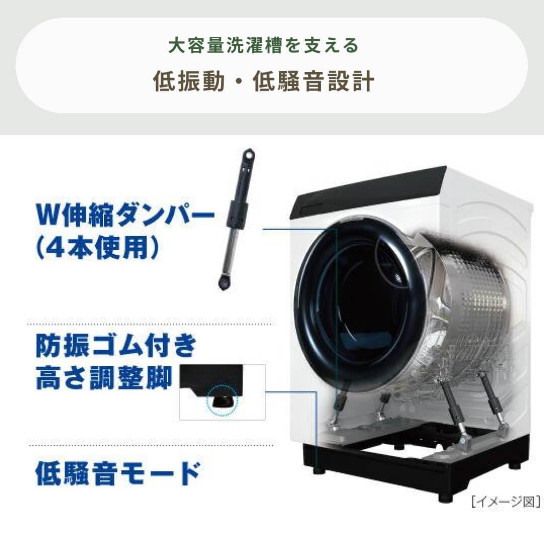 AQUA まっ直ぐドラム2.0 ドラム式洗濯乾燥機【洗濯12kg/乾燥6kg