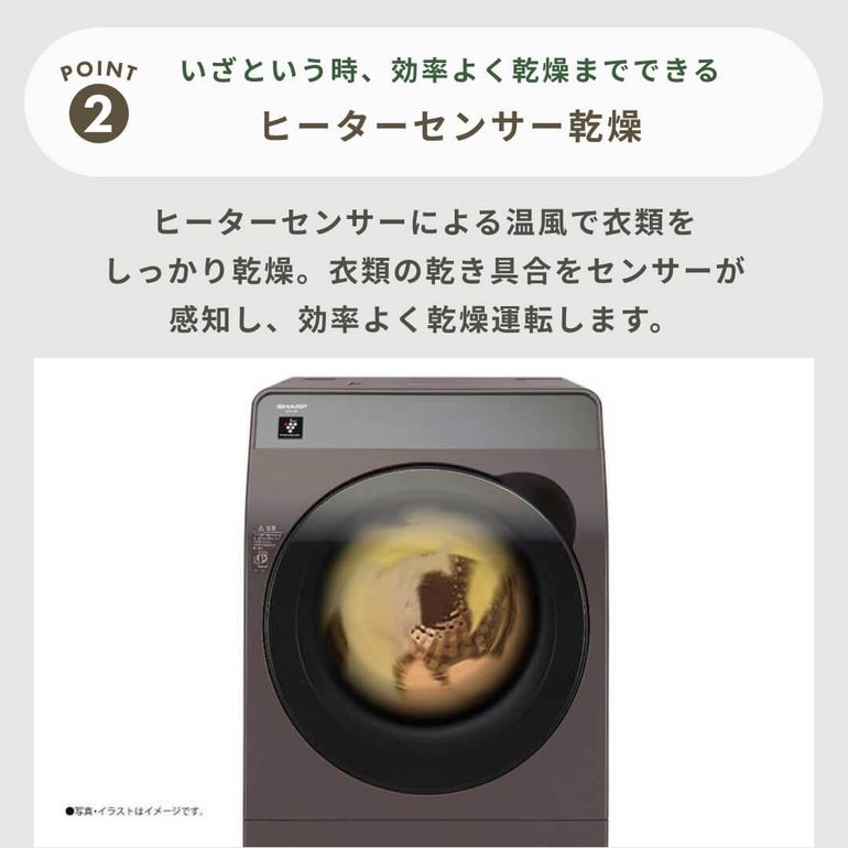 SHARP（シャープ）ドラム式洗濯乾燥機 スタイリッシュデザインタイプ
