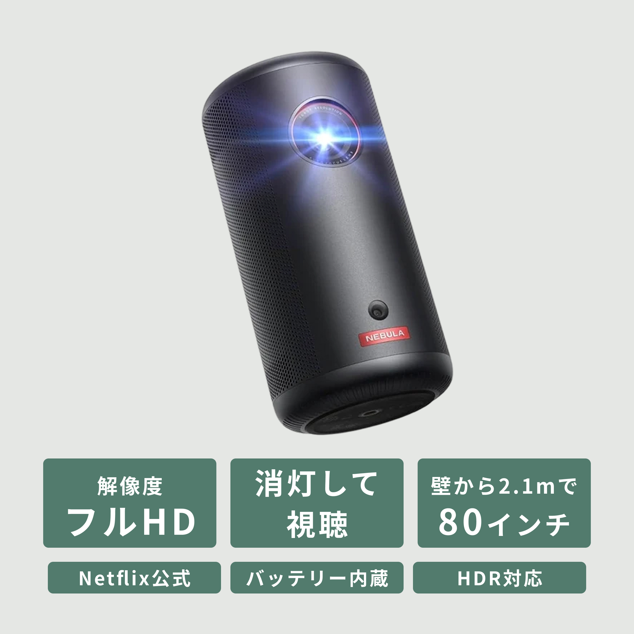 Nebula (ネビュラ) Capsule 3 モバイルプロジェクター D2425N11