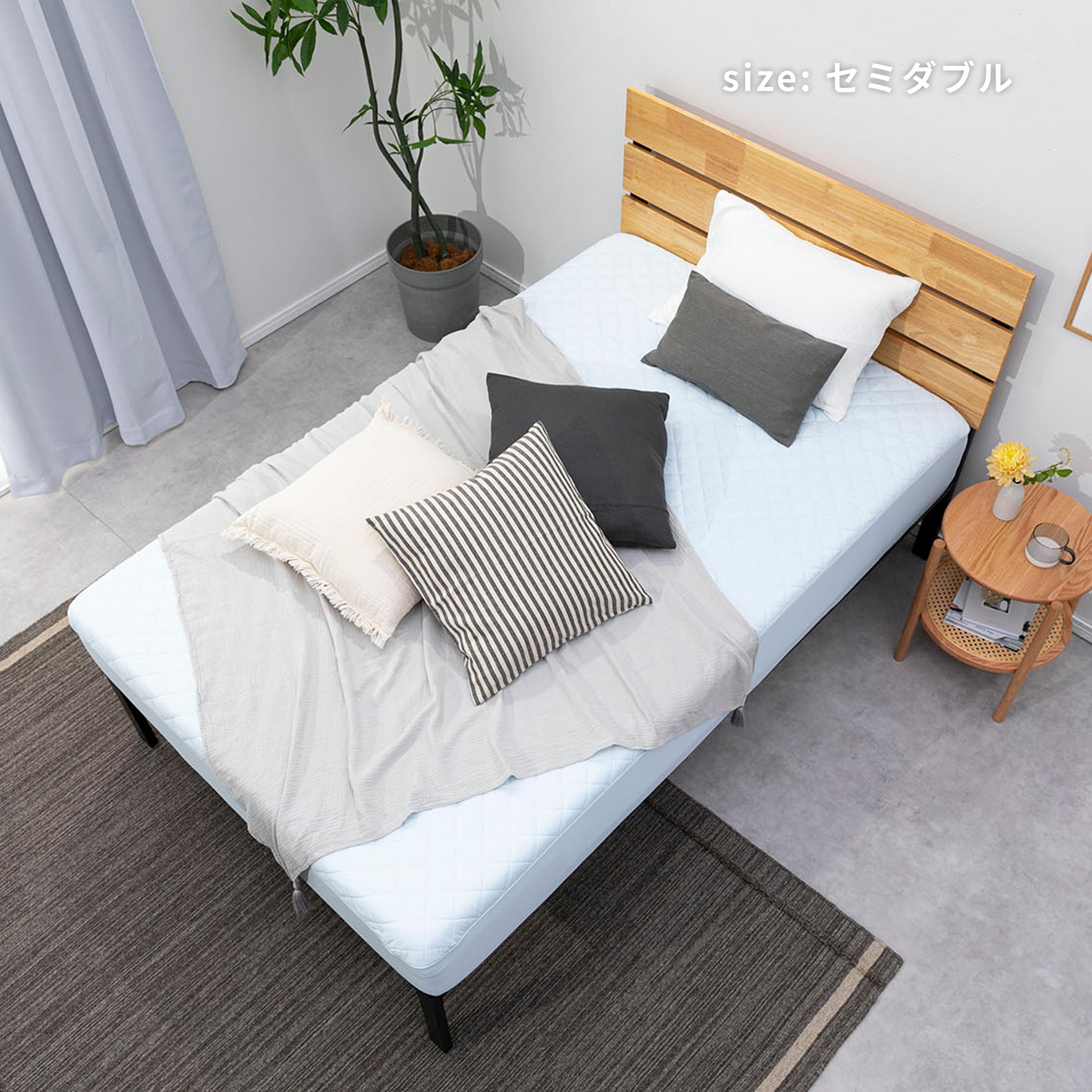 ZINUS Sonoma スチール＆ウッド ヘッドボード付ベッドフレーム