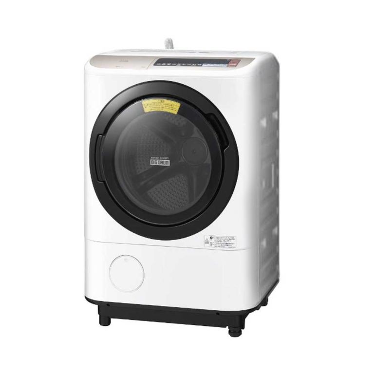 【piko34】HITACHI ドラム式洗濯機 本体 ホワイト HITACHI ドラム式洗濯乾燥機 ビッグドラム スクエアデザイン 洗濯12kg