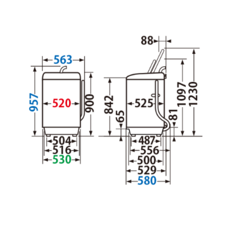 TOSHIBA 全自動縦型洗濯機 洗濯:7kg TOSHIBA / 東芝のレンタル