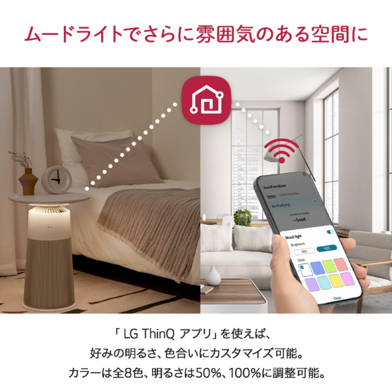LG (エルジー) マルチ機能空気清浄機 AeroFurniture ラウンド型 LG