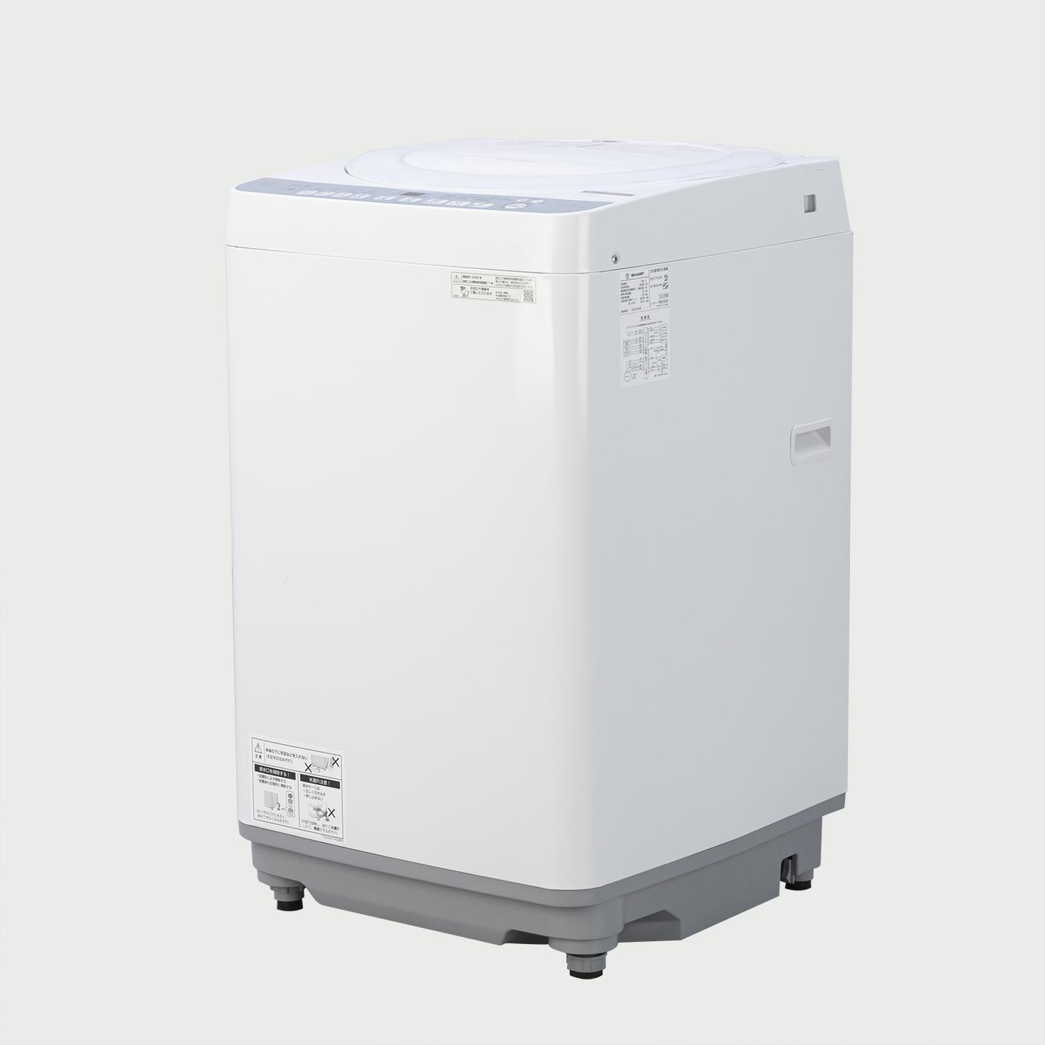 SHARP 全自動洗濯機　清潔感があり人気の白！7kg 2019年製 SHARP 全自動洗濯機 からみ抑えモデル【洗濯7㎏】 洗濯7kg SHARP
