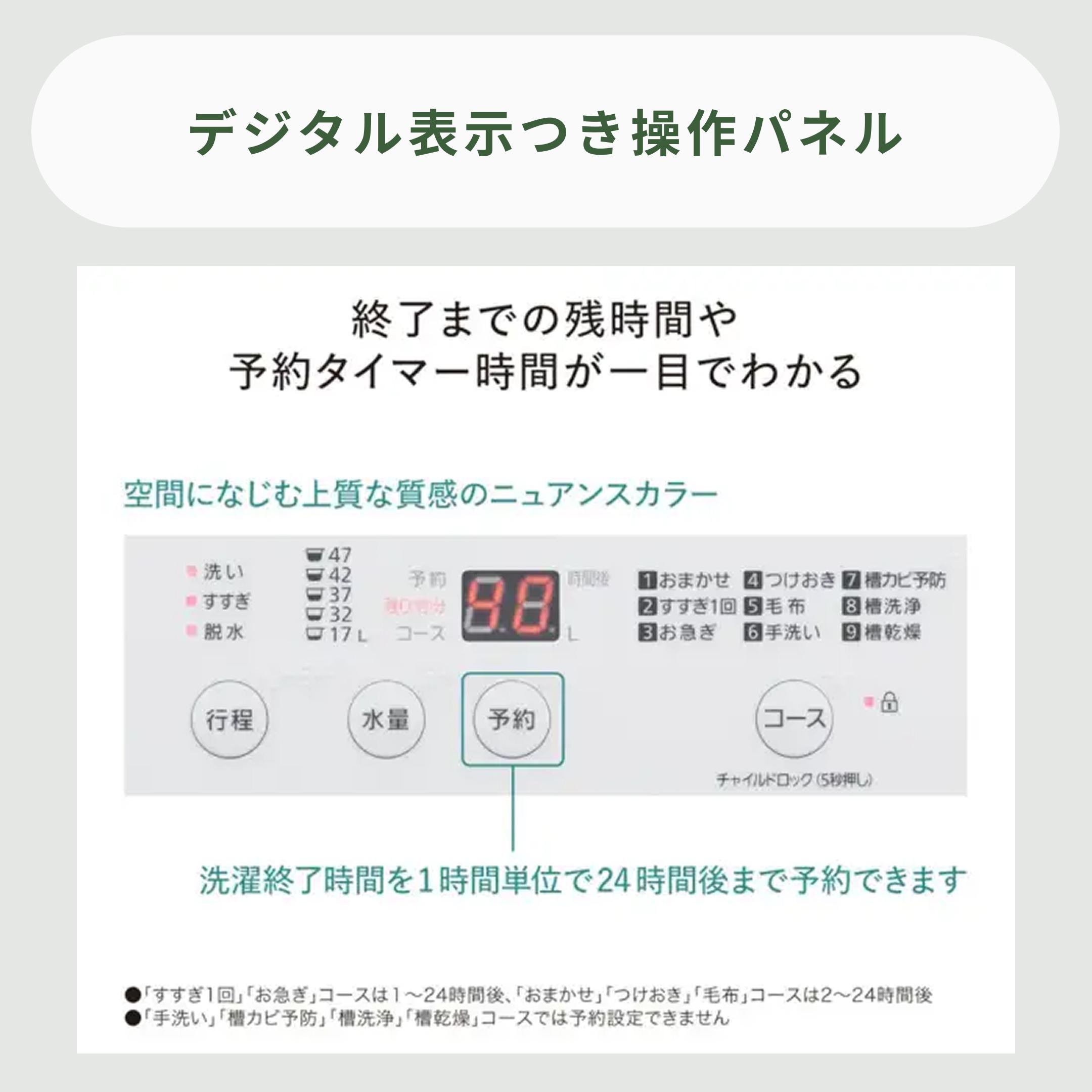 Panasonic（パナソニック）全自動洗濯機 【洗濯5kg】槽清潔機能搭載