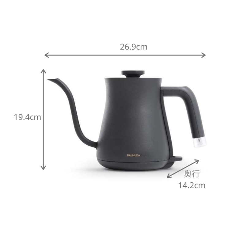 BALMUDA The Pot 電気ケトル 幅26.9×奥行14.2×高さ19.4cm