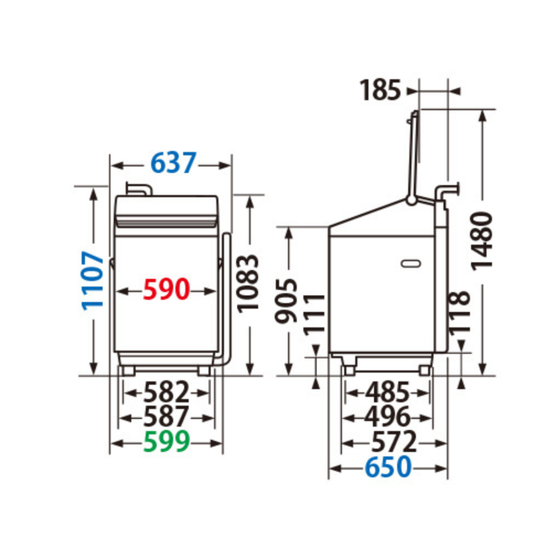 TOSHIBA 縦型洗濯乾燥機【洗濯12kg /乾燥6kg】 洗濯12kg/乾燥6kg