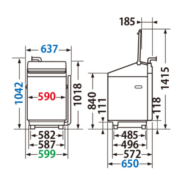 TOSHIBA 縦型洗濯乾燥機 洗濯12kg/乾燥6kg TOSHIBA / 東芝のレンタル