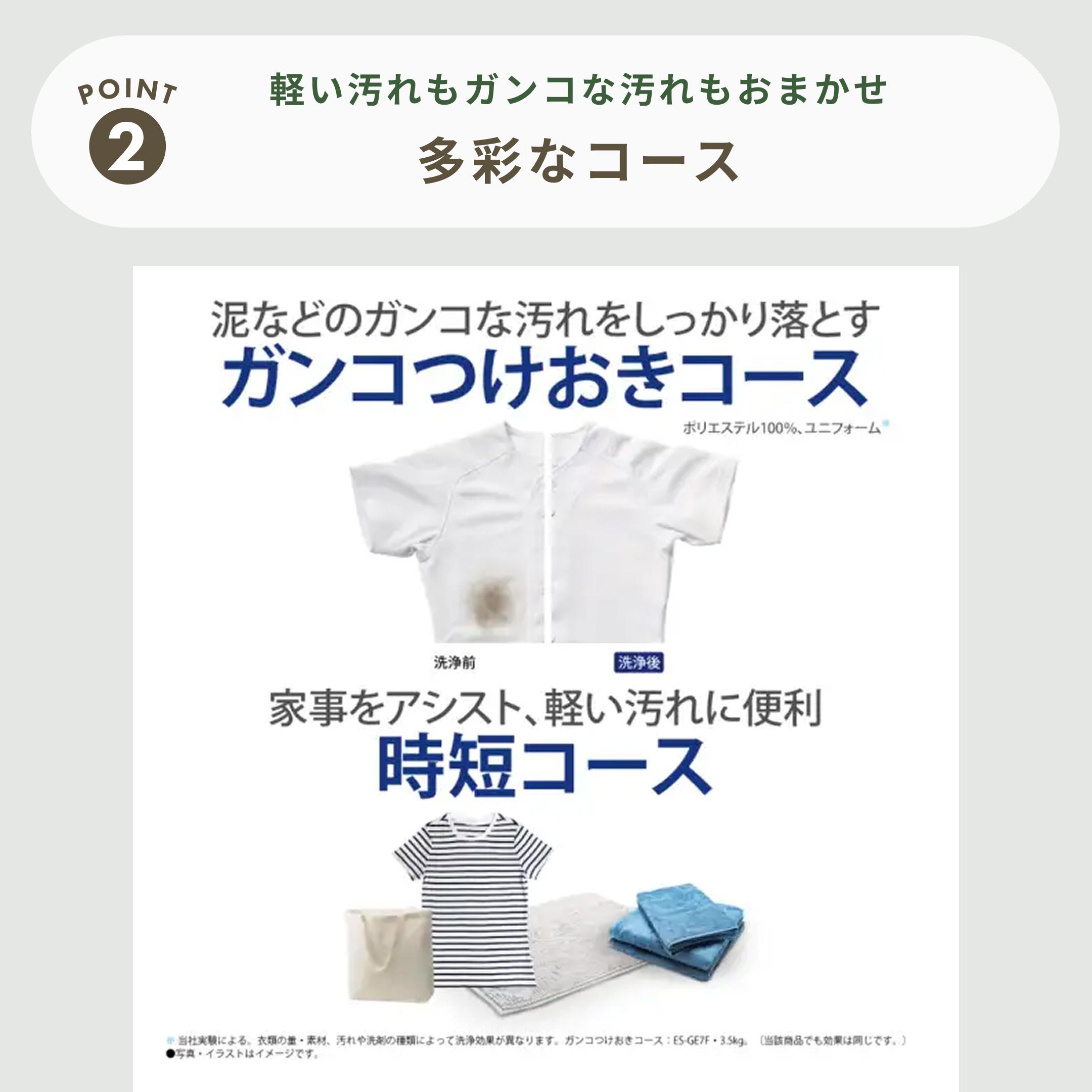 SHARP 縦型洗濯乾燥機 【洗濯5.5kg/乾燥3.5kg】 洗濯5.5kg/乾燥