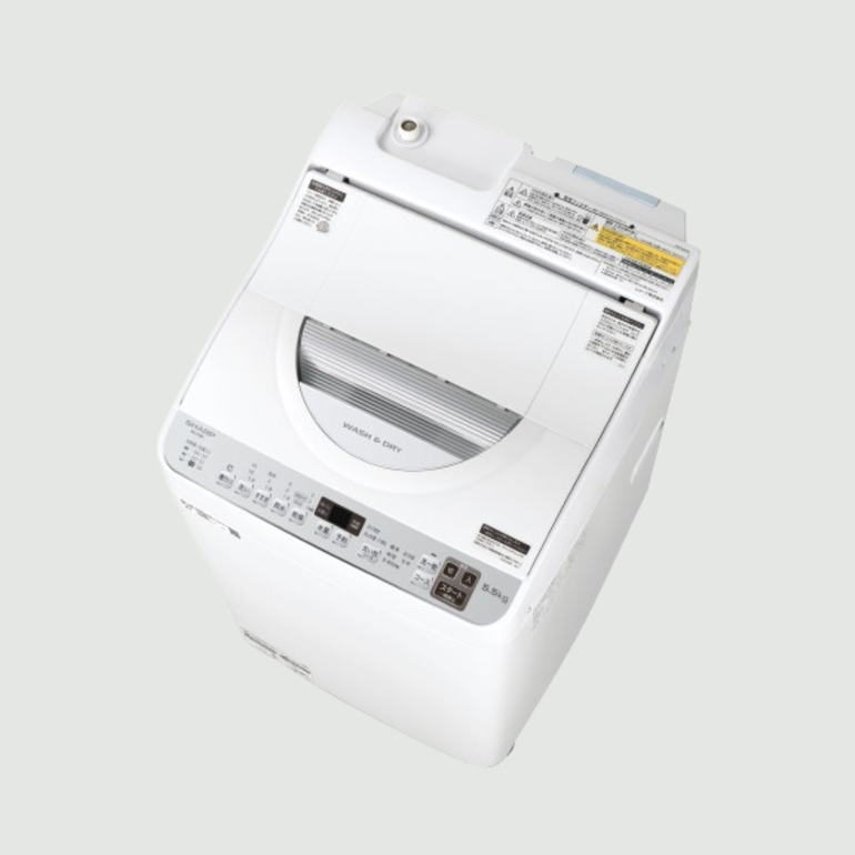 SHARP 縦型洗濯乾燥機 【洗濯5.5kg/乾燥3.5kg】 洗濯5.5kg/乾燥