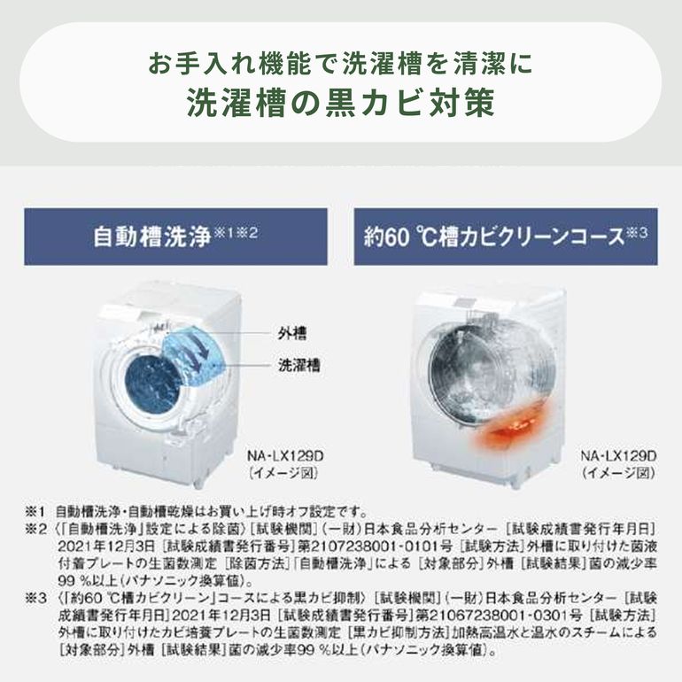 Panasonic（パナソニック）ななめドラム洗濯乾燥機 【洗濯12kg/乾燥6kg
