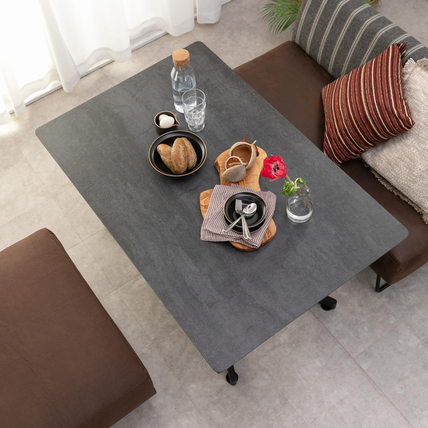 アレット 昇降式 ダイニングテーブル 幅120×奥行80×高さ56cmのレンタル