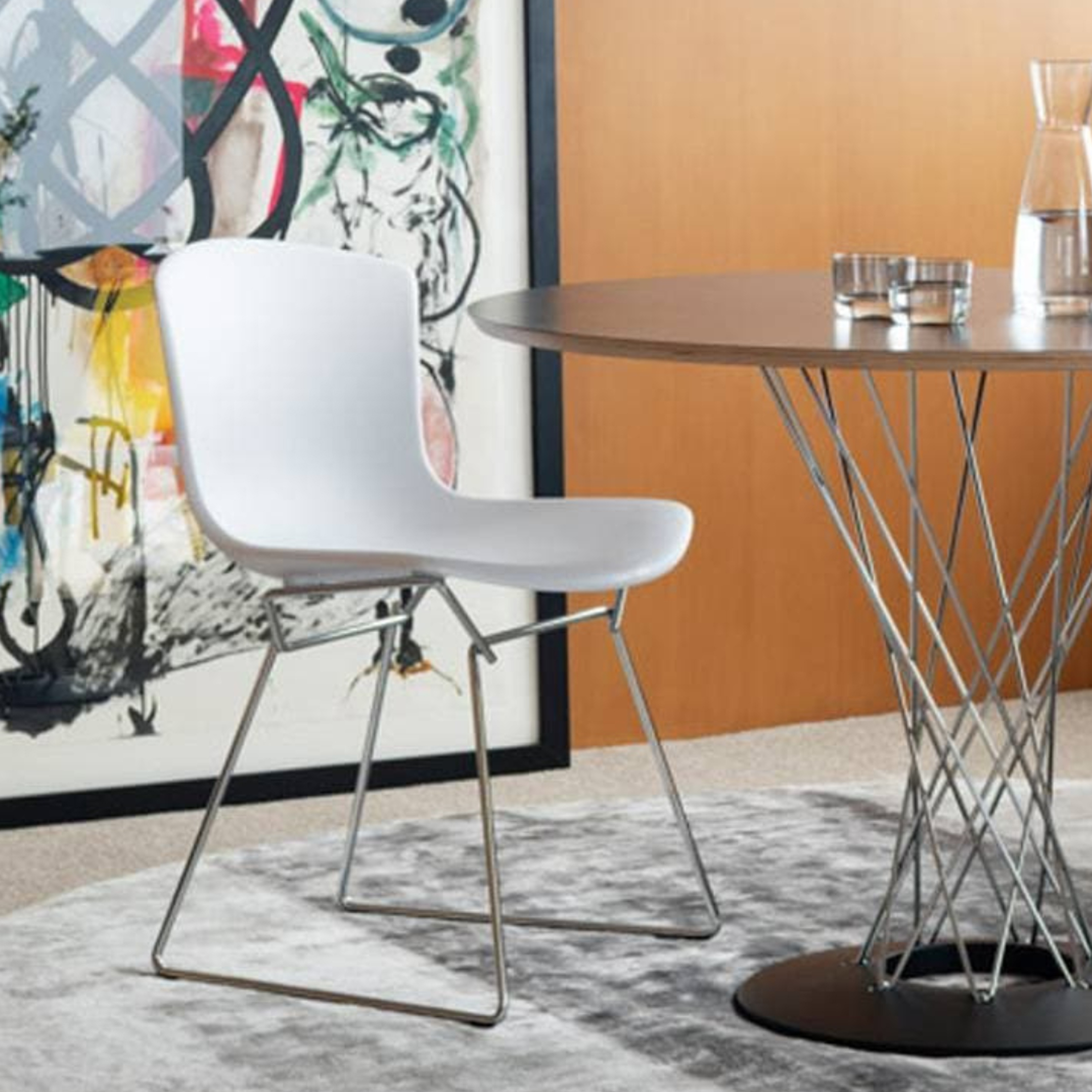 Knoll ベルトイア コレクション サイドチェア プラスチックシェル 幅