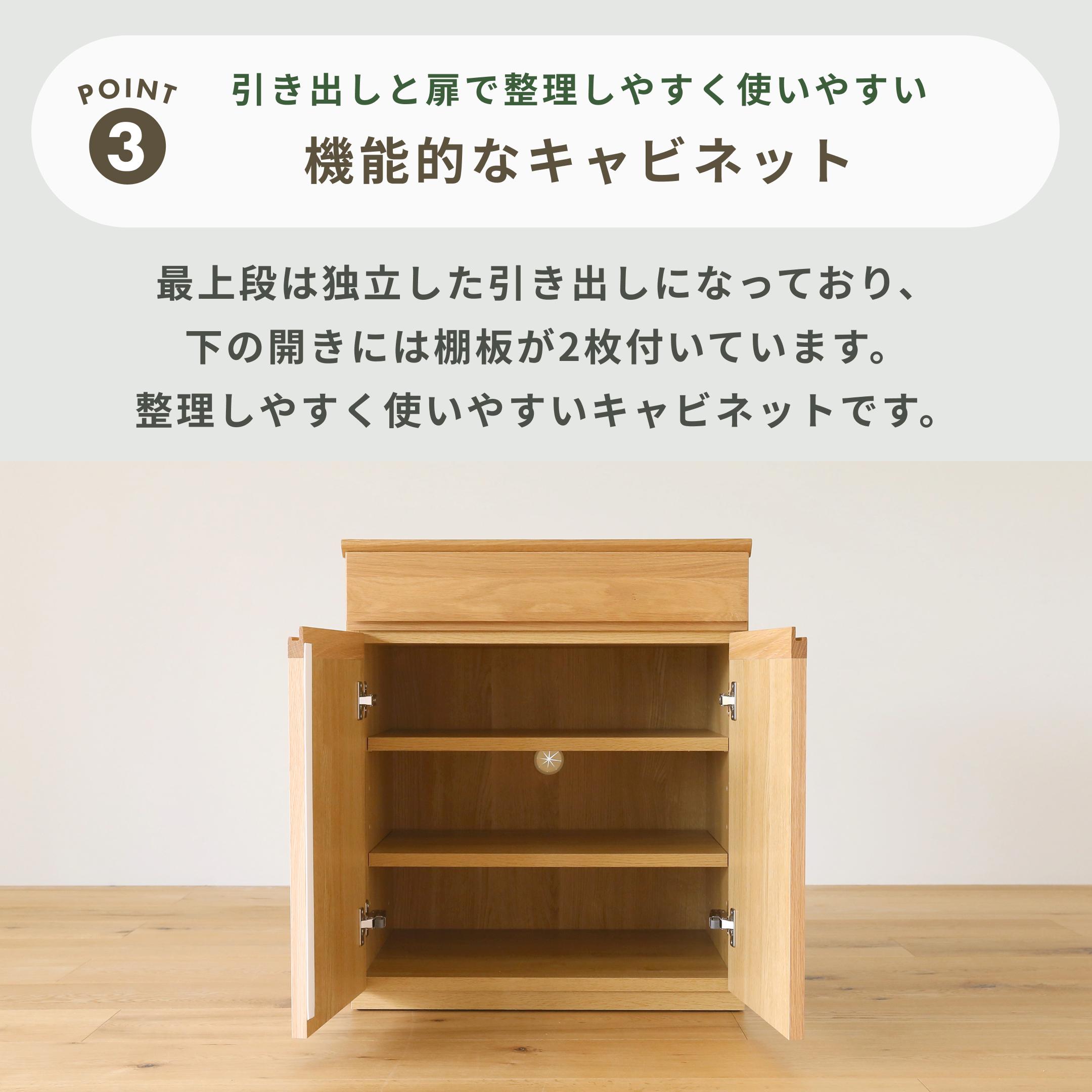 値下IDC大塚取扱 高野木工 アスター30 キャビネット 新 高さ70cm ユニットデスク「アスター」片袖タイプ（30キャビネット）幅
