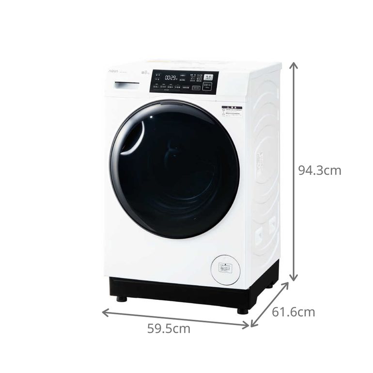 AQUA洗濯機8kg22年  TJ809 AQUA（アクア）まっ直ぐドラム2.0 ドラム式洗濯乾燥機 【洗濯8kg/乾燥