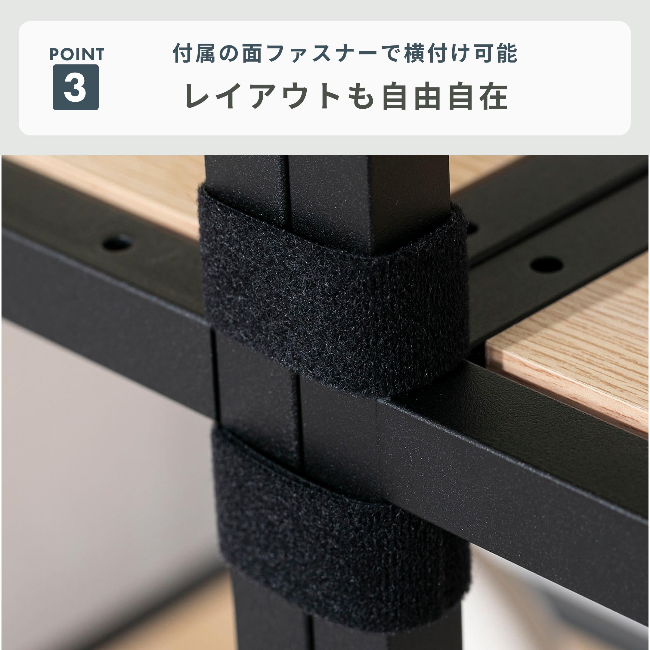 Work Plus FLEX-WIZ プロッド シェルフ 3ティア コーナー (幅44×奥行44