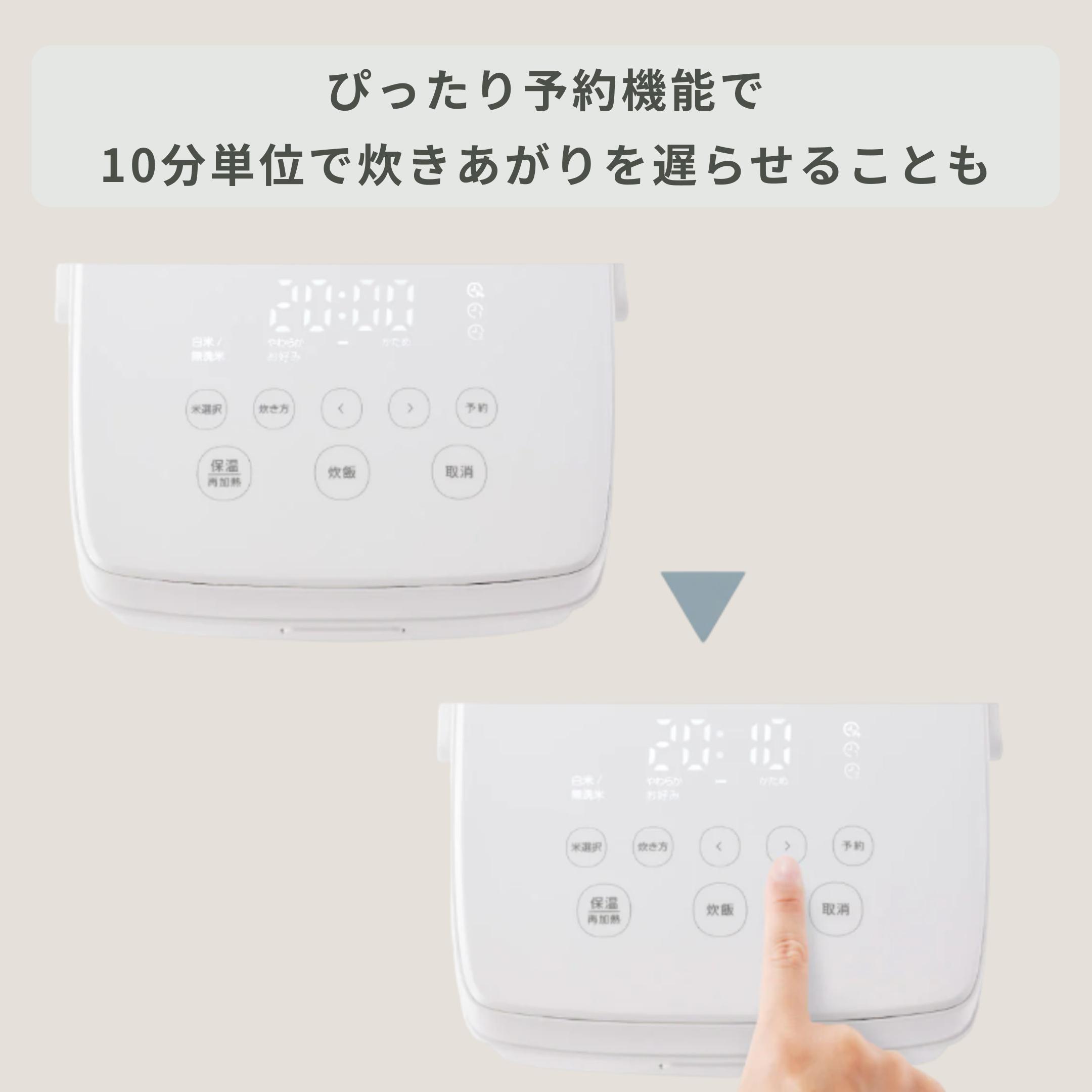 TWINBIRD (ツインバード) はやくておいしい炊飯器 3合炊き TWINBIRD