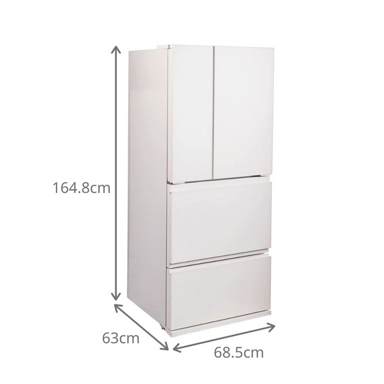 TWINBIRD 背伸びせず使える4ドア冷凍冷蔵庫 354L（幅68.5×奥行63.0×高