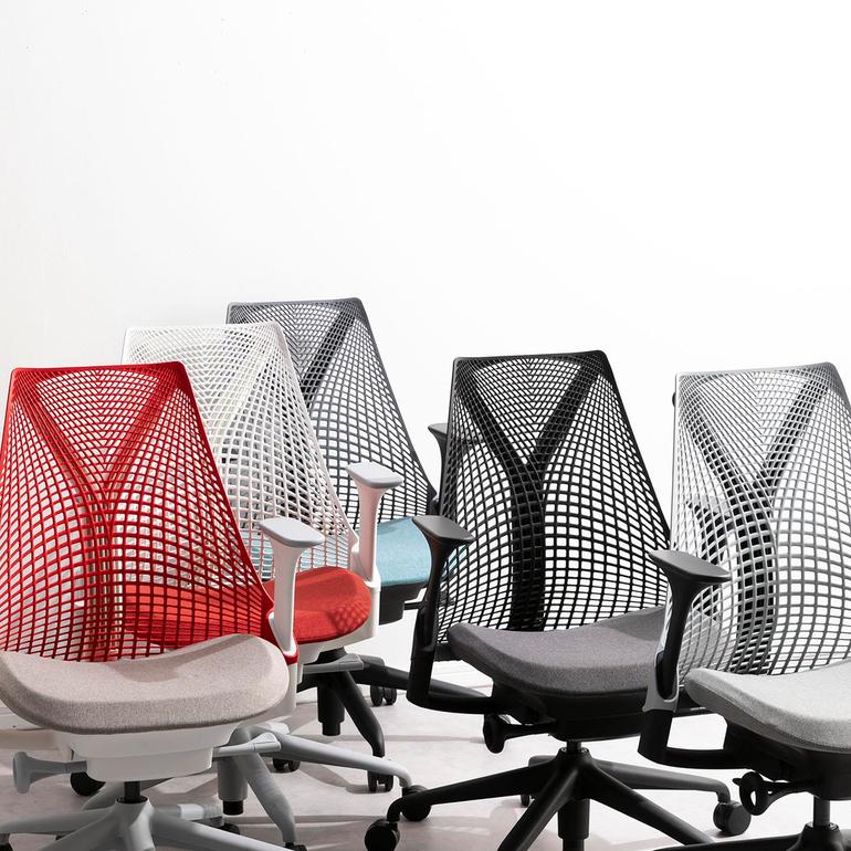 HermanMiller セイルチェア ツートン レッドフォグ×ストーン 