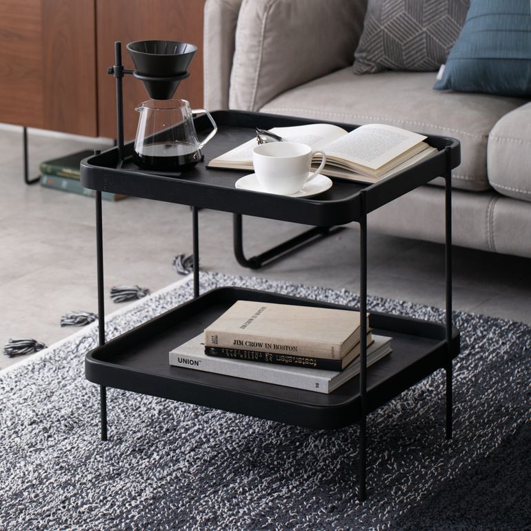 moda en casa フムラ サイドテーブル 幅50×奥行45×高さ50cm moda en