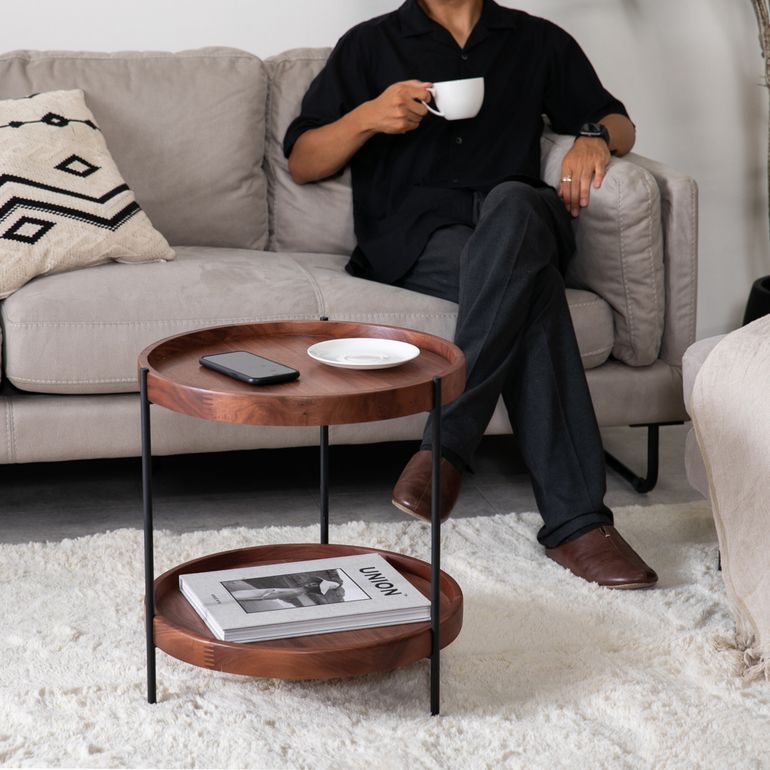 moda en casa フムラ エンドテーブル 直径44×高さ48cm moda en casa