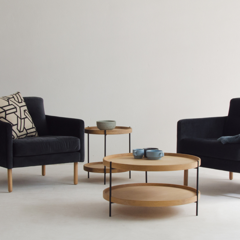 moda en casa フムラ コーヒーテーブル 直径69×高さ38cm moda en