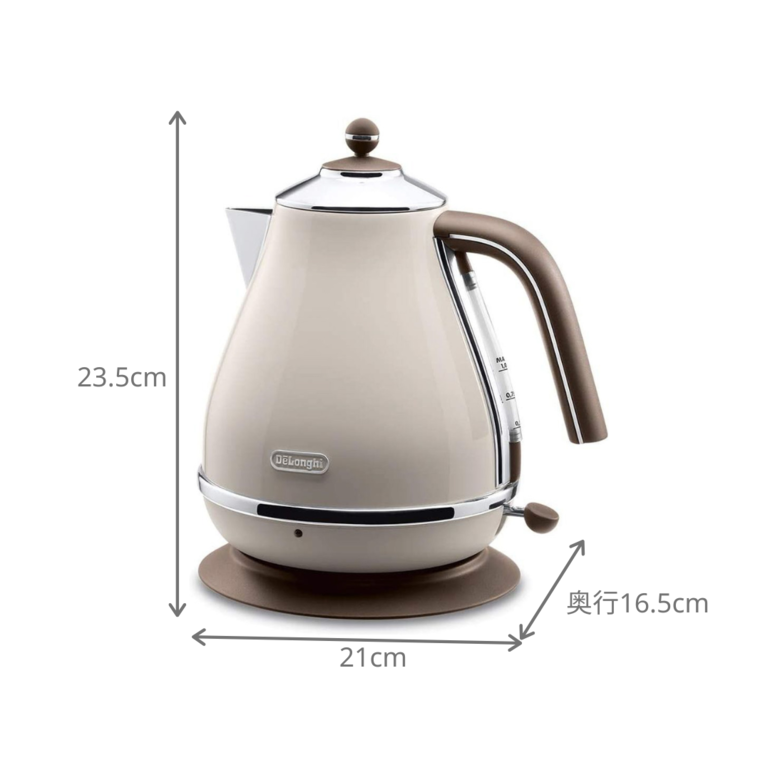 Delonghi 電気ケトル icona VINTAGE 1.0L DeLonghi / デロンギの