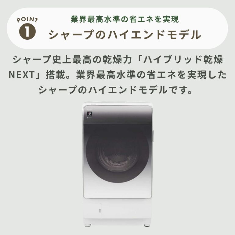 SHARP（シャープ）プラズマクラスター ドラム式洗濯乾燥機 【洗濯11kg