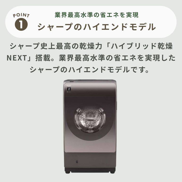 SHARP（シャープ）プラズマクラスター ドラム式洗濯乾燥機【洗濯12kg