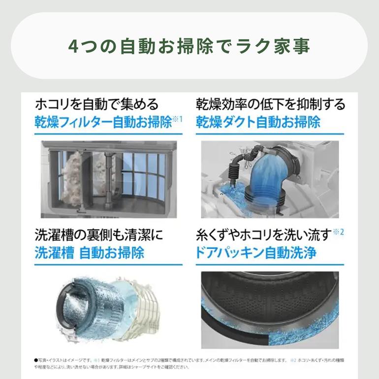 SHARP プラズマクラスター ドラム式洗濯乾燥機【洗濯12kg/乾燥6kg 