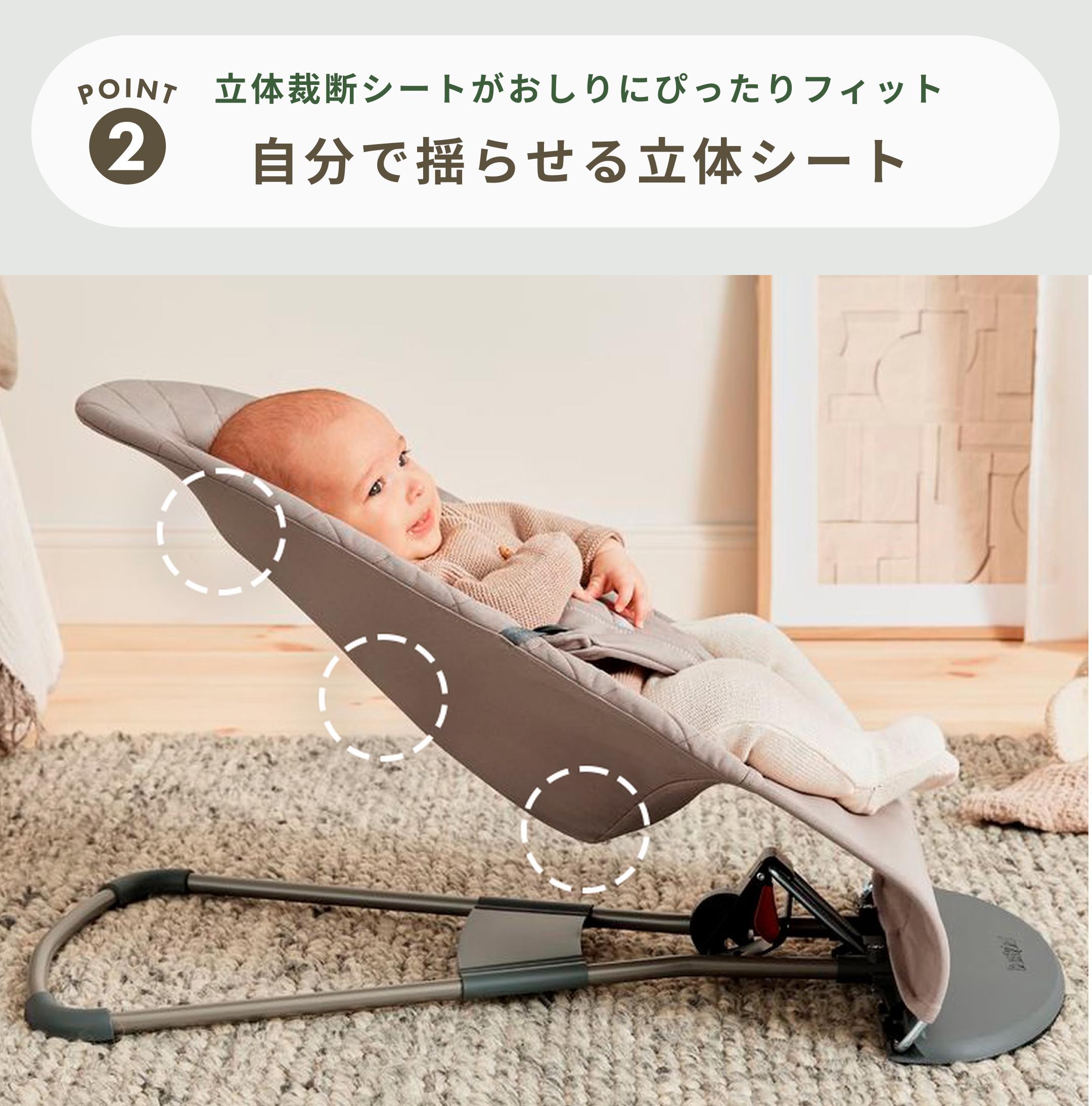 Baby Bjorn Bliss バウンサー メッシュ 幅39×奥行80×高さ58㎝の