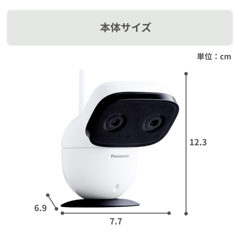 Panasonic ベビーモニター スマ@ホーム 幅12.5×奥行8.1×高さ3.7
