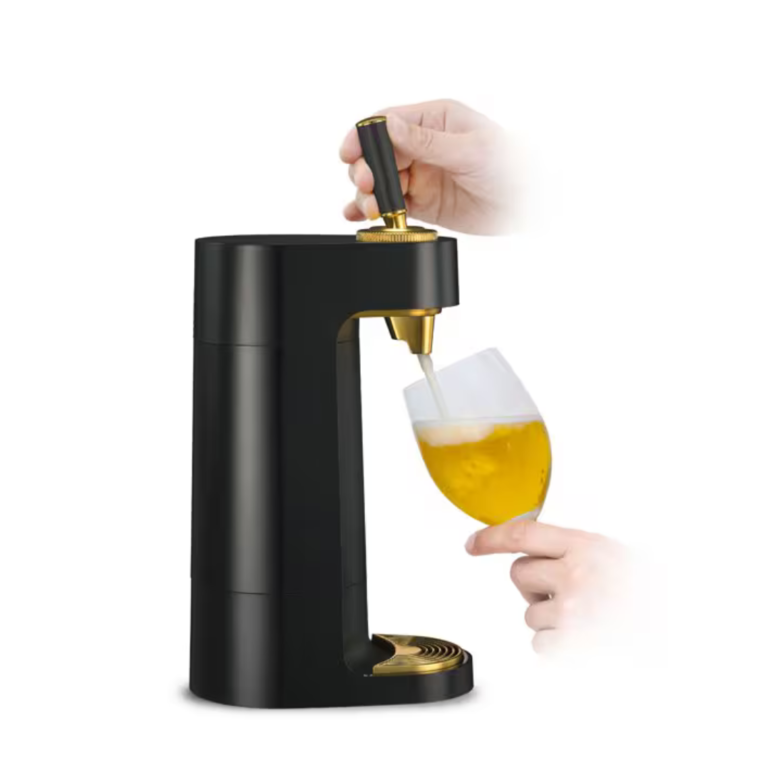 ミニスタンド型ビールサーバー ブラック 幅11×奥行17×高さ35cmの